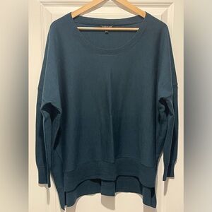 Eileen Fisher Merino Wool Boxy Pullover Sweater Dolman Sleeve Medium - Alpine